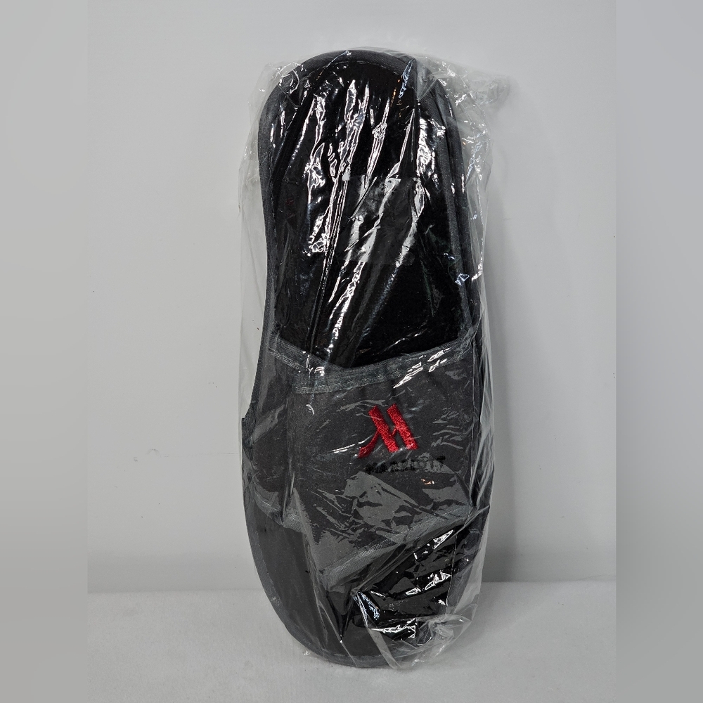Marriott Hotel Slippers Size Fits Most  Gray Collectible Resort 11" Long New